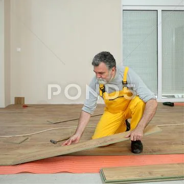 Laminate flooring of room Stock Photos