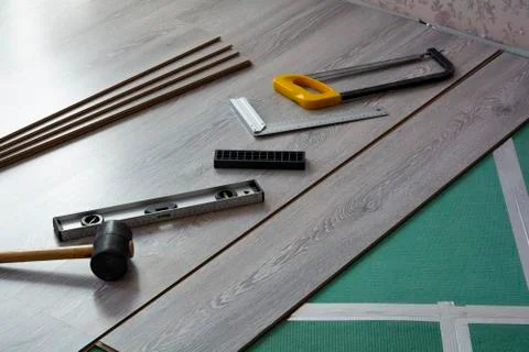 Laminate installation tools Foto stock
