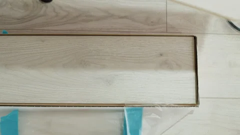 Laminate Planks Prepared for Floor Installation Stock Footage 321749876