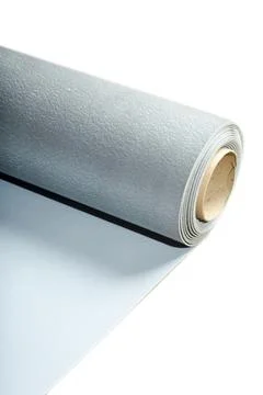 Laminate underlay with adhesive surface. Protective layer for wood flooring. Foto stock