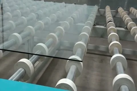 Laminated and Float Glass Production Stock Footage 11232266