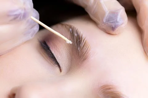 Lamination of eyebrows Stock-Fotos