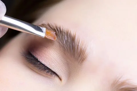 Lamination of eyebrows Stock Photos