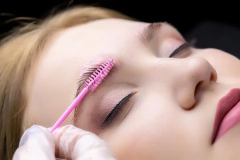 Lamination of eyebrows Stock Photos