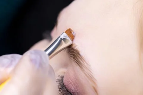 Lamination of eyebrows Stock Photos