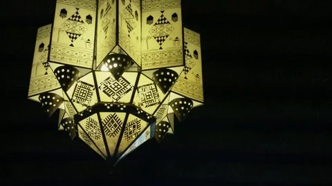 Lamp African decor on the ceiling Video stock 81267468