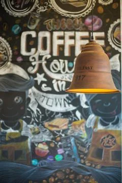 Lamp and background Stock Photos