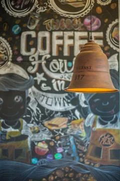 Lamp and background Stock Photos