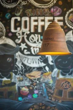 Lamp and background Stock Photos