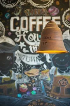 Lamp and background Stock Photos