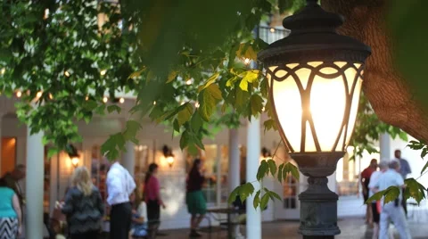 Lamp and courtyard Video stock 52970603