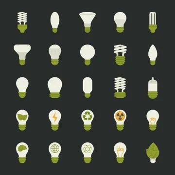 Lamp and light bulb concept , icon set Stock-Illustration