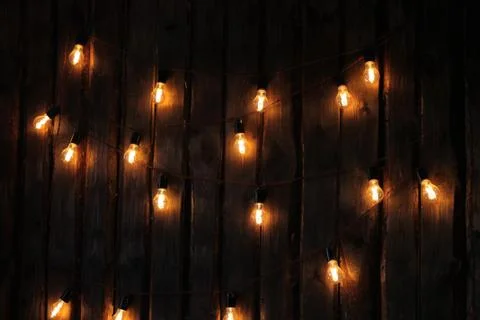 Lamp and light in the darkness Stock Photos
