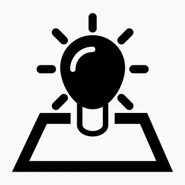 Lamp and rectangle icon. Illustrazione stock