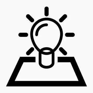 Lamp and rectangle icon. Illustrazione stock