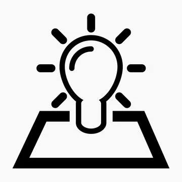 Lamp and rectangle icon. Stock Illustration