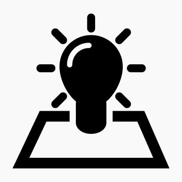 Lamp and rectangle icon. Illustrazione stock