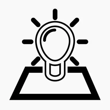 Lamp and rectangle icon. Stock Illustration