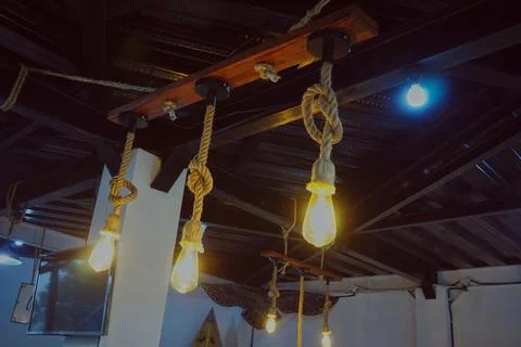 Lamp and rope Stock Photos