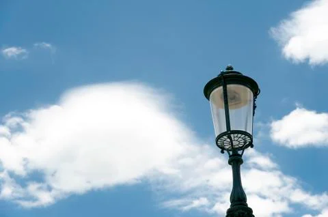 Lamp and sky Stock Photos