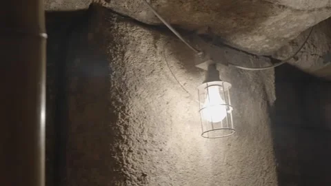Lamp in archaeological temple dig Stock Footage 241602212