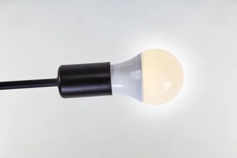 Lamp base holder with screw socket for LED light bulb. Stock-Fotos