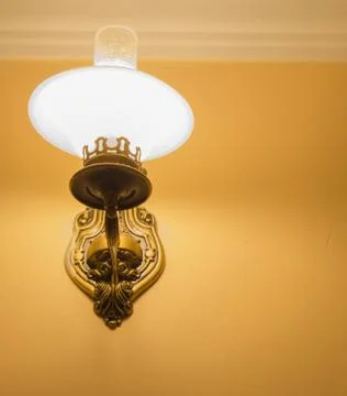 Lamp in the bedroom Stock Photos