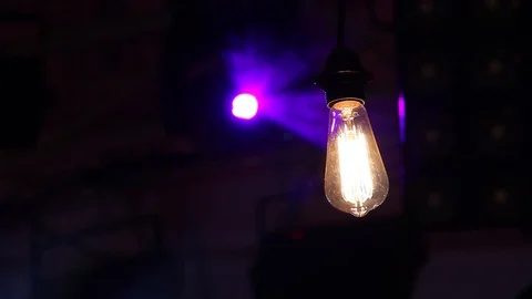 Lamp on blurred background of soft motion abstract stage light 스톡 동영상 85686227