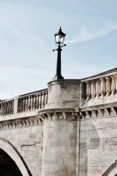 Lamp on the bridge Foto stock