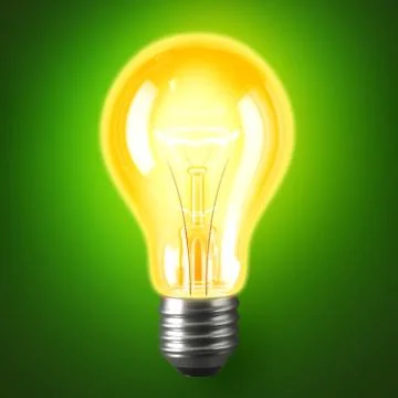 Lamp bulb. 3D illustration Stock Illustration
