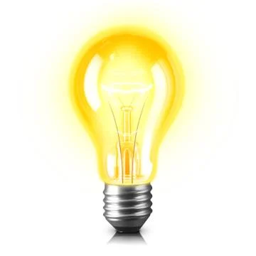 Lamp bulb. 3D illustration Stock Illustration