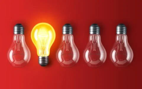 Lamp bulb. 3D illustration Stock Illustration