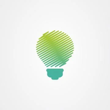 Lamp bulb icon logo vector design Stock Illustration
