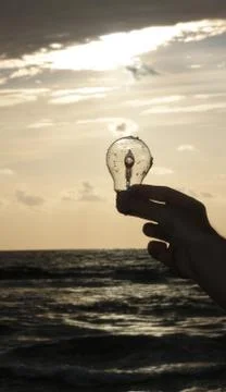 Lamp Bulb of Idea Stock Photos
