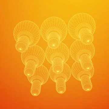 Lamp bulb idea. Vector Illustrazione stock
