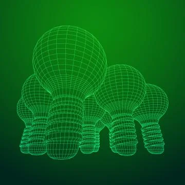 Lamp bulb idea. Vector Illustrazione stock
