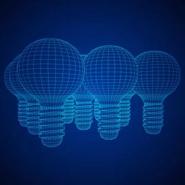 Lamp bulb idea. Vector Stock Illustration