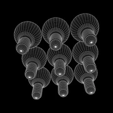 Lamp bulb idea. Vector Stock Illustration