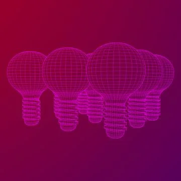 Lamp bulb idea. Vector Stock Illustration