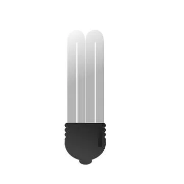 Lamp bulb illustration white Illustrazione stock