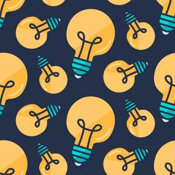 Lamp Bulb Pattern Stock Illustration