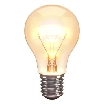 Lamp Burn White Background Stock Photos