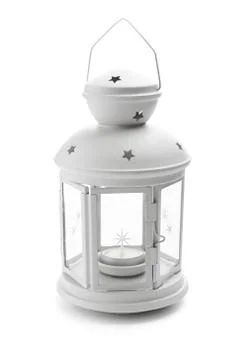 Lamp with candle Stock Photos