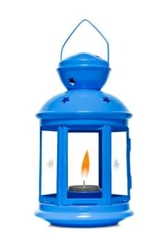 Lamp with candle. Stock Photos