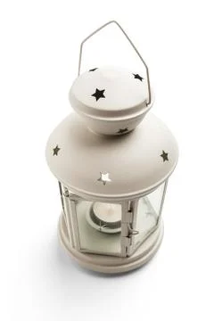 Lamp with candle Stock Photos