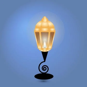 Lamp candleholder Stock Illustration