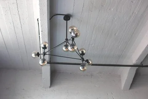 Lamp on the ceiling. Close up. Stock Photos