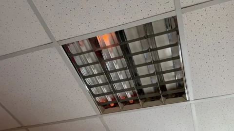 A lamp on the ceiling flickers Stock Footage 251998746
