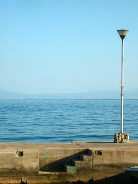 The lamp on the coast Stock Photos