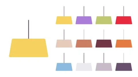 Lamp colorful set Ilustração Stock